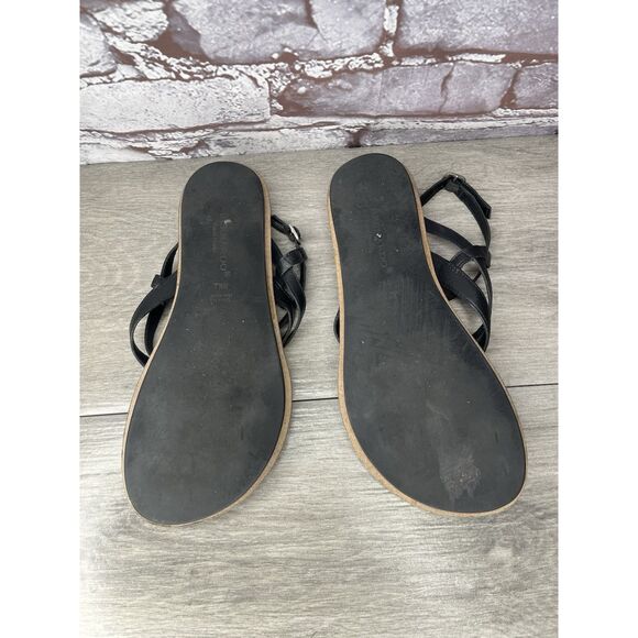 Bernardo Black Leather Gladiator Strappy Thong Sandals Women Sz 7.5M US/38EU - Picture 10 of 16